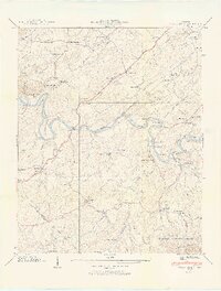 1939 Map of Cedar Creek, 1954 Print