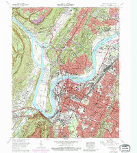 Download a high-resolution, GPS-compatible USGS topo map for Chattanooga, TN (1987 edition)
