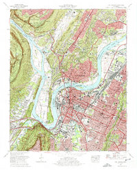 preview thumbnail of historical topo map of Chattanooga, TN in 1969