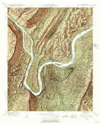 Download a high-resolution, GPS-compatible USGS topo map for Chattanooga, TN (1956 edition)