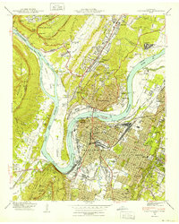 Download a high-resolution, GPS-compatible USGS topo map for Chattanooga, TN (1940 edition)