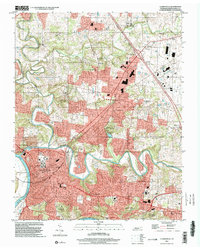 Download a high-resolution, GPS-compatible USGS topo map for Clarksville, TN (2002 edition)