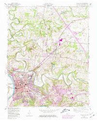 Download a high-resolution, GPS-compatible USGS topo map for Clarksville, TN (1981 edition)