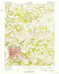 1951 Map of Clarksville, 1953 Print