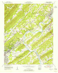 Download a high-resolution, GPS-compatible USGS topo map for Clinton, TN (1956 edition)