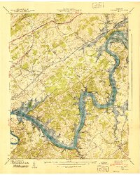 preview thumbnail of historical topo map of Loudon County, TN in 1940