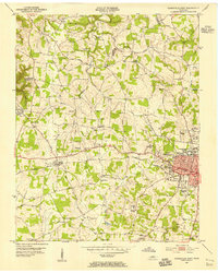 1953 Map of Cookeville, TN, 1955 Print