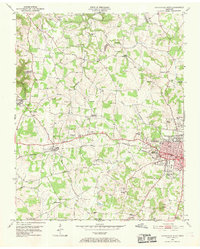 1953 Map of Cookeville, TN, 1969 Print