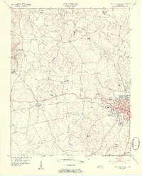 1953 Map of Cookeville West, 1955 Print