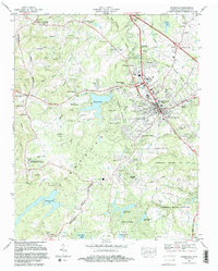 Download a high-resolution, GPS-compatible USGS topo map for Crossville, TN (1983 edition)