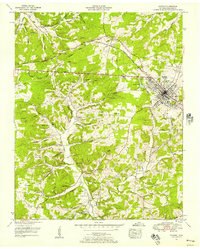 preview thumbnail of historical topo map of Dickson, TN in 1953
