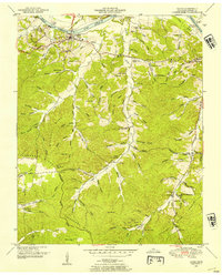 1950 Map of Dover, TN, 1954 Print