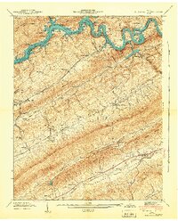 preview thumbnail of historical topo map of Grainger County, TN in 1942