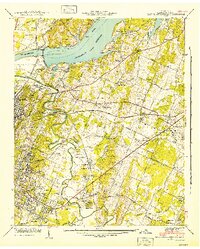Download a high-resolution, GPS-compatible USGS topo map for East Chattanooga, TN (1942 edition)