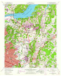 Download a high-resolution, GPS-compatible USGS topo map for East Chattanooga, TN (1959 edition)