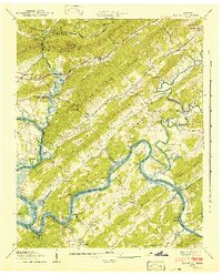 preview thumbnail of historical topo map of Roane County, TN in 1941