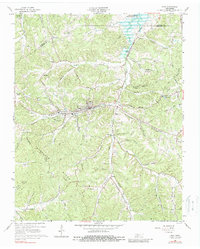 1965 Map of Erin, TN, 1988 Print