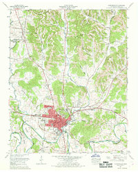 Download a high-resolution, GPS-compatible USGS topo map for Fayetteville, TN (1969 edition)