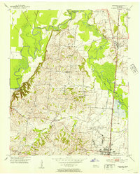 1952 Map of Halls, TN, 1954 Print