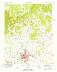 1955 Map of Gallatin, TN, 1956 Print