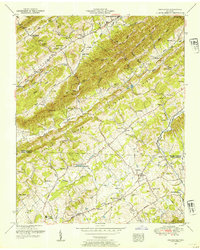1952 Map of Maynardville, TN, 1954 Print