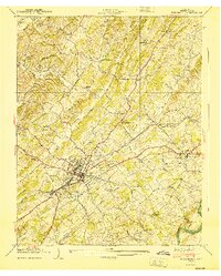 Download a high-resolution, GPS-compatible USGS topo map for Greeneville, TN (1940 edition)