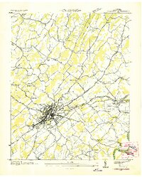 preview thumbnail of historical topo map of Greeneville, TN in 1936