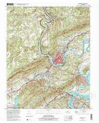Download a high-resolution, GPS-compatible USGS topo map for Harriman, TN (2001 edition)