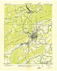 Download a high-resolution, GPS-compatible USGS topo map for Harriman, TN (1935 edition)