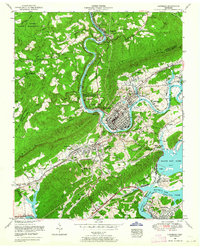 Download a high-resolution, GPS-compatible USGS topo map for Harriman, TN (1964 edition)
