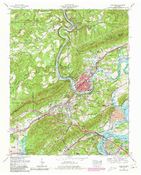 Download a high-resolution, GPS-compatible USGS topo map for Harriman, TN (1980 edition)
