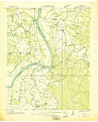 Download a high-resolution, GPS-compatible USGS topo map for Hookers Bend, TN (1936 edition)