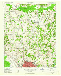1950 Map of Jackson, TN, 1962 Print