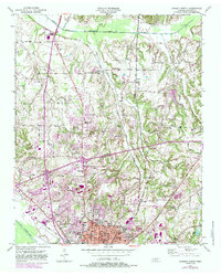 1950 Map of Jackson, TN, 1984 Print