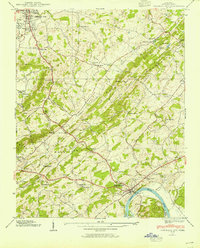 preview thumbnail of historical topo map of Jefferson City, TN in 1939