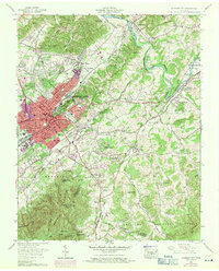 preview thumbnail of historical topo map of Johnson City, TN in 1959