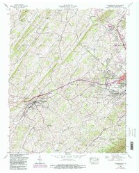 Download a high-resolution, GPS-compatible USGS topo map for Jonesborough, TN (1988 edition)