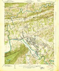 preview thumbnail of historical topo map of Kingsport, TN in 1939