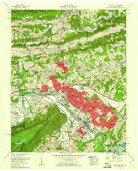 1959 Map of Kingsport, TN, 1960 Print