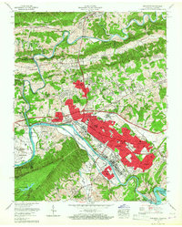 preview thumbnail of historical topo map of Kingsport, TN in 1959