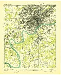 preview thumbnail of historical topo map of Knoxville, TN in 1936