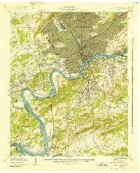 preview thumbnail of historical topo map of Knoxville, TN in 1942