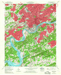 Download a high-resolution, GPS-compatible USGS topo map for Knoxville, TN (1968 edition)