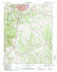 Download a high-resolution, GPS-compatible USGS topo map for Lawrenceburg, TN (1989 edition)