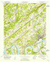 Download a high-resolution, GPS-compatible USGS topo map for Lenoir City, TN (1954 edition)
