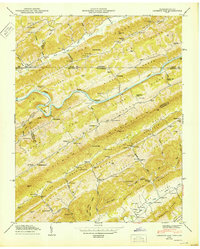 preview thumbnail of historical topo map of Hawkins County, TN in 1950