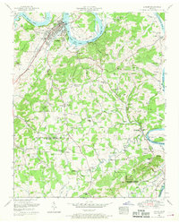 1952 Map of Loudon, TN, 1968 Print