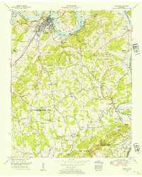 1952 Map of Loudon, TN, 1954 Print