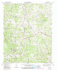 1953 Map of Lyles, TN, 1992 Print