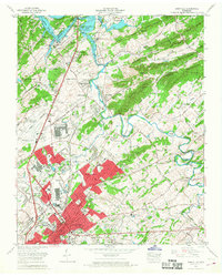 Download a high-resolution, GPS-compatible USGS topo map for Maryville, TN (1968 edition)